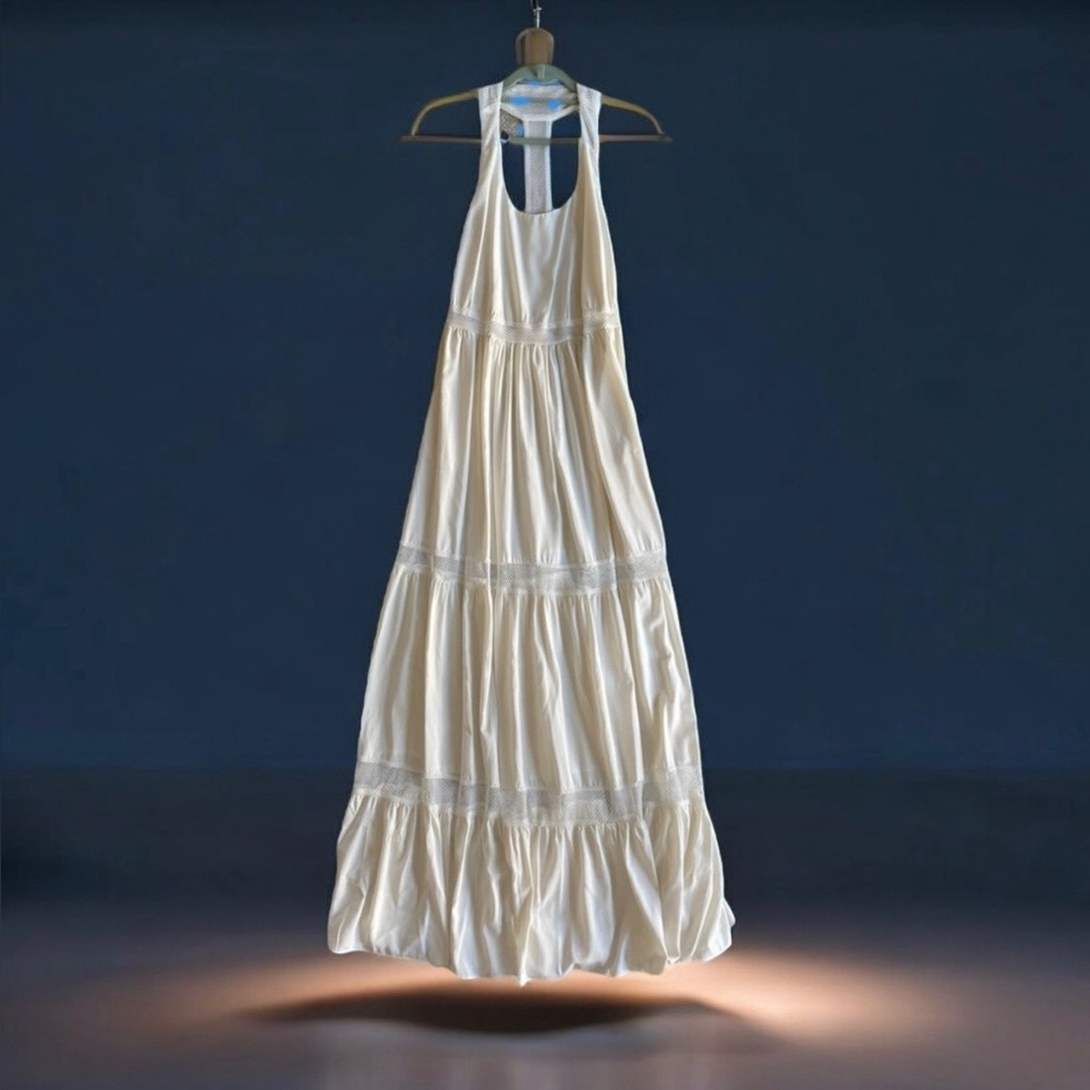 6 shore road racer back off white maxi dress